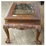  Glass Top Ball and Claw Carved Lamp Table  Auction Estimate $50-$100 – Located Inside 