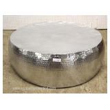  Modern Design Chrome Ottoman Coffee Table  Auction Estimate $100-$300 – Located Inside 