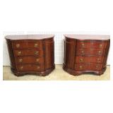  PAIR of Serpentine Front Mahogany Finish Bachelor Chest  Auction Estimate $300-$600 – Located Insid