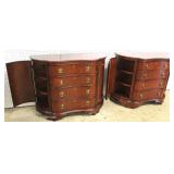  PAIR of Serpentine Front Mahogany Finish Bachelor Chest  Auction Estimate $300-$600 – Located Insid