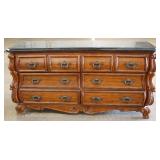  Contemporary 8 Drawer Culture Marble Top Dresser  Auction Estimate $200-$400 – Located Inside 