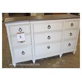  NEW 9 Drawer Natural Finish Top Dresser  Auction Estimate $200-$400 – Located Inside 