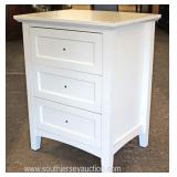  NEW Pair of 3 Drawer White Night Stand Hardware  Auction Estimate $100-$300 – Located Inside 