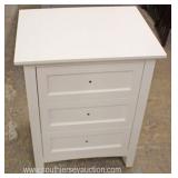  NEW 3 Drawer Contemporary White Night Stand with Hardware  Auction Estimate $50-$100 – Located Insi