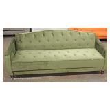  NEW Green Velour Button Tufted Modern Design Sofa Convertible  Auction Estimate $300-$600 – Located