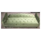  NEW Green Velour Button Tufted Modern Design Sofa Convertible  Auction Estimate $300-$600 – Located