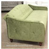  NEW Green Velour Button Tufted Modern Design Sofa Convertible  Auction Estimate $300-$600 – Located