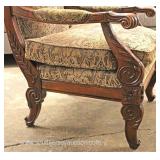  Carved Mahogany Frame Upholstered Arm Chair  Auction Estimate $100-$300 – Located Inside 