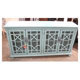  NEW Shabby Chic Style Decorated Contemporary 4 Door Credenza with Tags  Auction Estimate $200-$400 