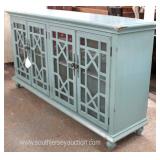  NEW Shabby Chic Style Decorated Contemporary 4 Door Credenza with Tags  Auction Estimate $200-$400 