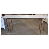  NEW Modern Design Metal Base Marble Top Console Table  Auction Estimate $300-$600 – Located Inside 