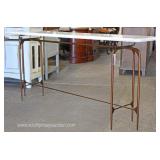  NEW Modern Design Metal Base Marble Top Console Table  Auction Estimate $300-$600 – Located Inside 