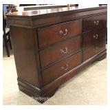  NEW Contemporary Mahogany Finish 6 Drawer Low Chest  Auction Estimate $200-$400 – Located Inside 