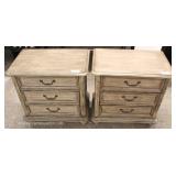  PAIR of NEW Country Rustic Style 3 Drawer Night Stands  Auction Estimate $100-$300 – Located Inside