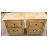  PAIR of NEW Contemporary 2 Drawer Rustic Style Night Stands  Auction Estimate $100-$300 – Located I