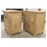  PAIR of NEW Contemporary 2 Drawer Rustic Style Night Stands  Auction Estimate $100-$300 – Located I