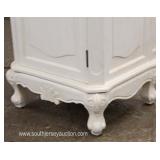  NEW White Carved 2 Door 1 Drawer Contemporary Decorator Linen Closet  Auction Estimate $200-$400 – 