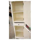  NEW White Carved 2 Door 1 Drawer Contemporary Decorator Linen Closet  Auction Estimate $200-$400 – 