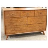  NEW Mid Century Modern Design Contemporary 7 Drawer Low Chest with Hardware  Auction Estimate $200-