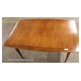  Mid Century Modern Danish Walnut Inlaid Dining Room Table with 3 Leaves and 4 Chairs  Auction Estim