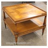  Burl Walnut 2 Tier Lamp Table  Auction Estimate $50-$100 – Located Inside 