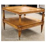  Burl Walnut 2 Tier Lamp Table  Auction Estimate $50-$100 – Located Inside 