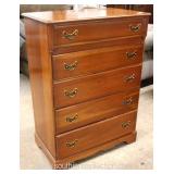  SOLID Cherry “Jamestown Sterling Corporation Jamestown, N.Y.” Bracket Foot High Chest and Low Chest