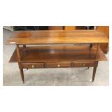  Mid Century Modern Danish Walnut 2 Tier 3 Drawer Console Table  Auction Estimate $100-$200 – Locate