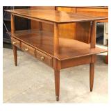  Mid Century Modern Danish Walnut 2 Tier 3 Drawer Console Table  Auction Estimate $100-$200 – Locate