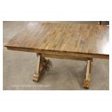  NEW Country Farm Style “X” Frame Stretcher Base Dining Room Table  Auction Estimate $200-$400 – Loc