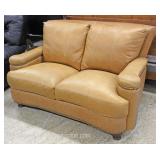  Like New Leather Tacked Loveseat  Auction Estimate $200-$400 – Located Inside 