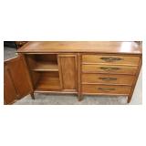  Mid Century Modern Danish Walnut 4 Drawer 2 Door Buffet  Auction Estimate $200-$400 – Located Insid