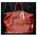  “Terrida” Red Leather Luxury travel Bag with Tags Made in Italy  Auction Estimate $100-$300 – Locat