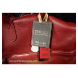  “Terrida” Red Leather Luxury travel Bag with Tags Made in Italy  Auction Estimate $100-$300 – Locat