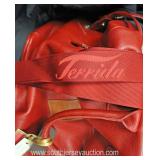  “Terrida” Red Leather Luxury travel Bag with Tags Made in Italy  Auction Estimate $100-$300 – Locat