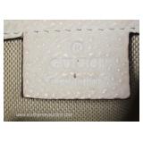  “Gucci” (?) White Leather Purse – used  Auction Estimate $100-$300 – Located Glassware 