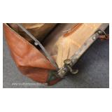  “Borchia” Leather Made in Italy Duffle Bag with Metal Hardware  Auction Estimate $100-$300 – Locate