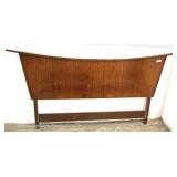  5 Piece Mid Century Modern Danish Walnut Bedroom Set with Queen Size Headboard Only  Auction Estima