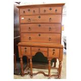  SOLID Cherry Bench Made 2 Piece William and Mary Style Chest on Frame  Auction Estimate $300-$600 –