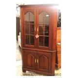  Cherry “Statton Furniture” 12 Pane Corner Cabinet  Auction Estimate $100-$300 – Located Inside 