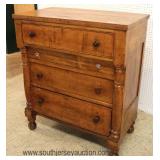  ANTIQUE Maple 4 Drawer Chest  Auction Estimate $200-$400 – Located Inside 