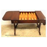  BEAUTIFUL Mahogany One Drawer Drop Side Checker Backgammon Game Table – Very Nice  Auction Estimate