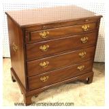  SOLID Mahogany “Kittinger Furniture” Bracket Foot Bachelor Chest with Pull Out Tray  Auction Estima