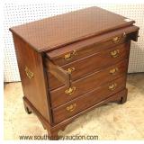  SOLID Mahogany “Kittinger Furniture” Bracket Foot Bachelor Chest with Pull Out Tray  Auction Estima