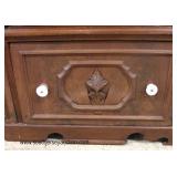  ANTIQUE Walnut Victorian 2 Door 2 Drawer Carved Bookcase  Auction Estimate $400-$800 – Located Insi