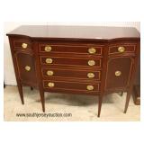  Mahogany “Baker Furniture” Inlaid and Banded 2 Door 6 Drawer Buffet  Auction Estimate $300-$600 – L