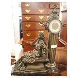  Bronze Figural Clock on Marble Base  Auction Estimate $200-$400 – Located Inside 