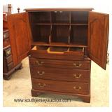  SOLID Mahogany “Henkel Harris Furniture Virginia Galleries” 2 Door 3 Drawer High Chest with Fitted 