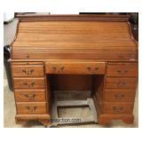  Newer Oak Roll Top Desk  Auction Estimate $100-$300 – Located Inside 