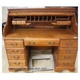  Newer Oak Roll Top Desk  Auction Estimate $100-$300 – Located Inside 